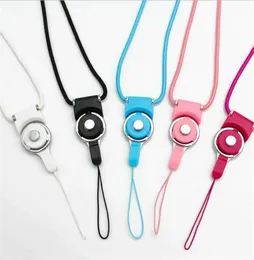 50CM Cell Phone Lanyards Detachable 2in1 Woven Fabric Neck Strap Charms Necklace With 12 Colors for mp3 mp4 Camera ID Card Factory5933019