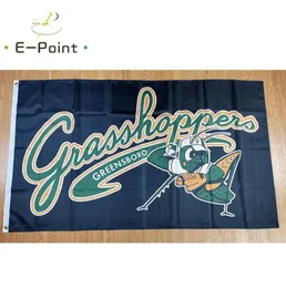 Milb Greensboro Grasshoppers Flagge 35ft 90 cm150 cm Polyester Banner -Dekoration Fliege Hausgarten Festliche Geschenke6145292