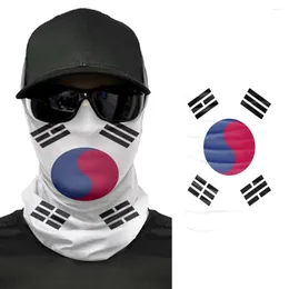 Scarves 2024 South Korea Flag Scarf Neck Face Mask Unisex Fashion Warmer Seamless Bandana Headwear Cycling Hiking