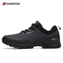 Baasploa Mens Antiskid Wearresistenta vandringsskor Fashion Waterproof Outdoor Travel Shoes Sneaker Bekväm han 240402