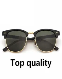 Designer de marca de alta qualidade, óculos de sol masculinos, óculos de sol, lentes de vidro com zíper de metal com zíper vintage Óculos de sol com case2487565