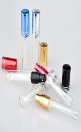 Bottiglia di profumo da 10 pcslot da 10 ml con atomizzatore portatile in vetro colorato portacontette cosmetiche vuote ricaricabili con spruzzatore per Travel1055527