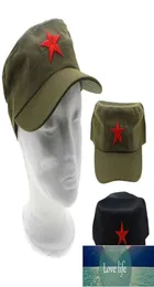 Fashion 1Pcs Cotton Fabric Adjustable Casual China Green Flat Hats Red Star Unisex Retro Chinese Patrol Army Cap Gifts Factory7786344