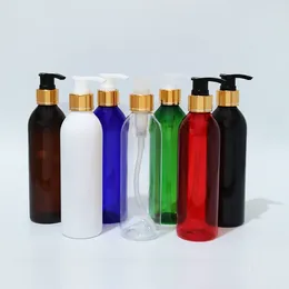 Garrafas de armazenamento 30pcs 250ml White/Black/Transparent Plastic Bomba Bomba Bottle para Pet para Cosméticos Pacotes Shampoo Loção Recipiente