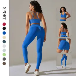 Lu set tulum hizalama limon 2pcs sorunsuz set egzersiz kıyafetler spor yular boyun sütü yüksek bel şortları yoga tozlukları fiess spor giyim için