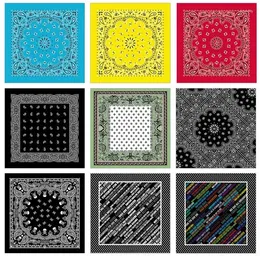 Schals 58x58cm Quadrat Seidenbandana Hip Hop Männer Frauen Paisley Headscarf Head Hals Bindungen Radspuren Gesichtsmasken Kopfbedeckung