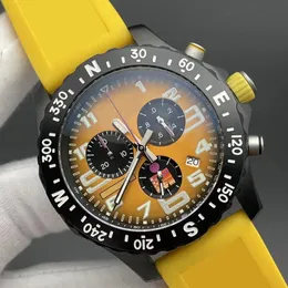 48mm Dayanıklılık Pro Sınırlı Siyah Diyal İzle Quartz Kronograf Pil Güç Tarih Erkekler Paslanmaz Çelik Kayış Erkek Kılkalanmalar Montre De Luxe Hediyeler