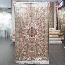 Mattor Yilong 3'x5 'Exquisite Silk Persian Design Oriental Carpet Hand Made Classic Rug (ZQG532A)