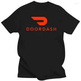 Men's Polos DoorDash Logo 2 Black White T Shirt Size S M L XL 2XL 3XL