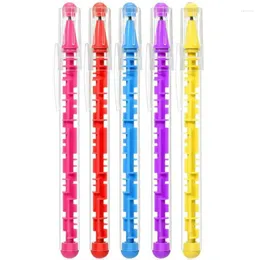 2st. Härlig Maze Puzzle Ballpoint Pen Novelty Stationery Decomppression Toys Relax Mood Enace Spänningen för Studens