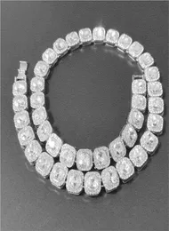 125 мм качественный писательный набор большой размеры теннисной цепной ожерелье Мужчины, женщины, заморозившие блок, шарм хип -хоп, модные украшения 22021856243349