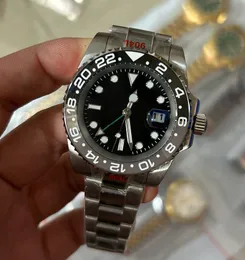 Mens Watch Luxury Designer Watches Yüksek Kaliteli 40mm Siyah Yeşil Diyal Otomatik Mekanik Seramik Çerçeve Su geçirmez Aydınlık Safir Montre De Luxe Menwatch