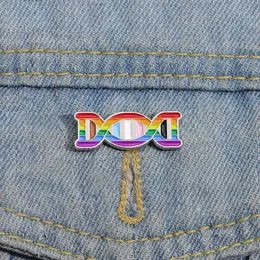 Pins DNA LGBT Pins personalizzato lesbiche gay trans bi badge badge tassini queer love is love gioielli regalo per alleano amici