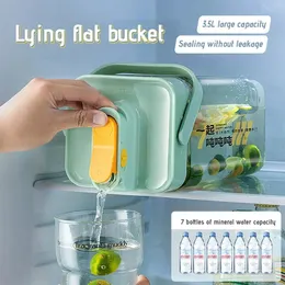 Garrafas de armazenamento dispensador de bebidas de 1 galão para bebida de geladeira com torneira e suco limonada de limonada de leite de tampa grande