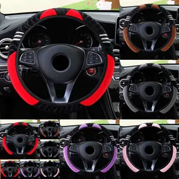 2024 2024 Car Steering Wheel Cover Plush Little Monster 38Cm Elastic Warm Anti-Slip Wheel Cover Car Styling Car Accessories For Women