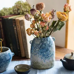 Вазы печи запеченная цветовая глазурь керамическая ваза цветочный цветок