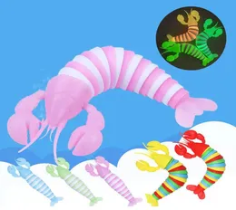 UPS Toys Sensory Rainbow Luminous Toy Lobster Slug Puzzle المضادة للإجهاد الأطفال التعليمية البالغين مفاجأة بالجملة في Stock5784318