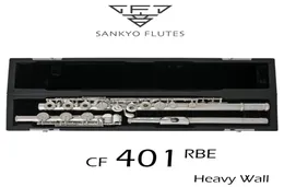 Sankyo CF401 FLUTE ETUDE C CHIAVE E SPAGGI BUSTILI FRANCESE FLUTO PLUSTO SILVERE PROFESSIMENTE C TONO CONE 17 fori aperti flauto copia9492753