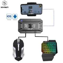 Gamepads Plug i Paly GamePad PubG Mobile Controller Klawiówka gier Klawiatura Myszka Myszka dla adaptera telefonu z Androidem dla iOS wsparcie Bluetooth