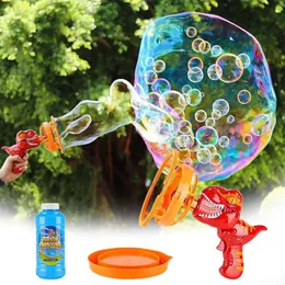 Bubble Gun Bubble Machine Dinosaur Bubble Machine Toys Adequado para crianças e crianças presentes de festa de pistolas de bolhas aniversário 240410