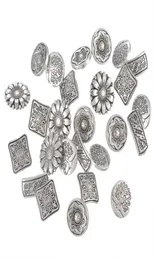 50pcs karışık antika gümüş tonlu metal düğmeleri scrapbooking shank düğmeleri el yapımı dikiş aksesuarları el sanatları diy malzemeleri7489243