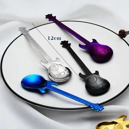 Coffee Scoops cucchiai di chitarra cucchiai musicali in acciaio inossidabile che mescolano accessori da tè al cucchiaio di zucchero