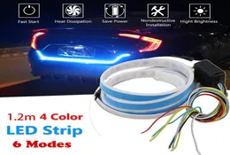 12m 12V 4 Color RGB Flow Type LED Car Tailgate Strip Waterproof Brake Driving Turn Signal Light Car Styling High Quality6940240