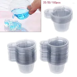 Disposable Cups Straws 25/50/100pcs 40ML Plastic Dispenser Silicone Resin Mold Kit For DIY Epoxy Jewelry Making Tools Accessories