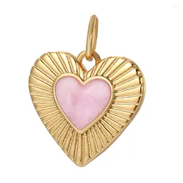 Charms söt och romantisk kärlekhänge med koppar inlagd zirkon diy smycken för kvinnors halsband armband örhängen