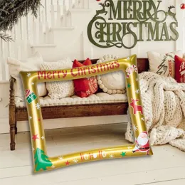 Frame Frame Photo Christmas Inflatable Party Home Selfie Pvc Booth Frames Props Prop Picture Floatingborder Xmas Happy Balloons Merry