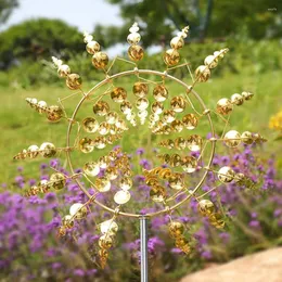 Kwiaty dekoracyjne Unikalne i magiczne kinetyczne metalowe wiatrak o zewnątrz dynamiczne wiatrowe wiatrowe spinnerów na patio trawnik ogrodowy ornament krajobrazowy
