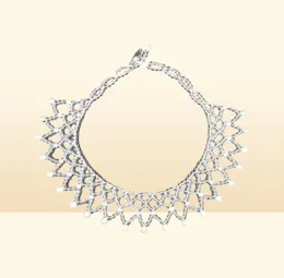 Catene Liiji Quarzo naturale unica in quarzo dolce perla in camicia fatta a mano a mano circa 3944 cm Gioielli da donna per Wedding6949694