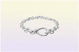 Braccialetti a catena a nodo a sfioro con folle di moda femminile 925 Gioielli femminili in argento sterling perline di design di lusso Bracciale Lady Regalo con box5145544 originale