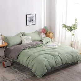Conjuntos de cama Green Green Aloe algodão conjunto Nature Nature lençóis e travesseiros 4pcs 220x240cm