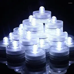 Decoração de festa 200pcs Super Bright Submersível Submersa à prova d'água LED LUZ DE TEA PARA CASAMENTO FLORALYTES/NATAL/VALENTINE -Cor -white