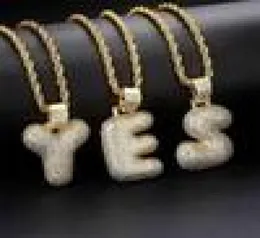 Halsband Choker 26 Engelska strängar Brevkedjor Pendant Full Rhinestone Crown Bubble Letters Halsband med repkedja Fashion TR3507581