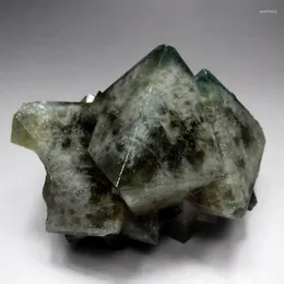 Dekorative Figuren 1139g gelber Fluoritcluster mit blauer Kante - Kristalle und Steine Heilung Mineralproben Wohnkultur Feng Shui