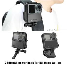 Kamery 2600MAH OSMO Action Power Bank Portable zapasowy Ramka Power Ramka Skorupa Zewnętrzna Bateria dla DJI OSMO Action Akcesoria sportowe