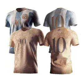 24 25 Argentina per adulti di calcio per adulti commemorativi 2023 set da uomo e per bambini Maillots de foot maradona messis mac allister esclusiva uniforme da calcio esclusiva