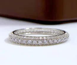 Eternity Micro Pave Moissanite Diamond Ring 100 Original 925 여성용 남성 약속 보석 6809682