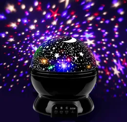 Декор спальни Ночные огни Вращение Starry Sky Magic Proctor Night Light USB светодиодный ночной лампа Lampe Starlight for Kids Fired5693879