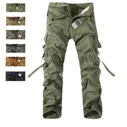 Pantaloni tattici militari Multi-tasca maschile maschili di cotone sciolti pantaloni da carico maschio per pantaloni casuali maschi 240402