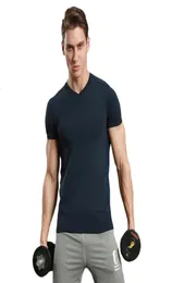 Leisure Sports Tshirt V Collar Shortsleeved Fitness Fitness Uniform Running Training Clothes7540688