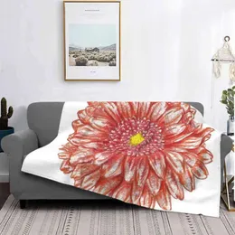 Decken rot Mode Weich warmes Wurf Blumenzweige Blatt Aquarell Zierleiter Blumenfeder Bouquet Grafik Retro Hintergrund