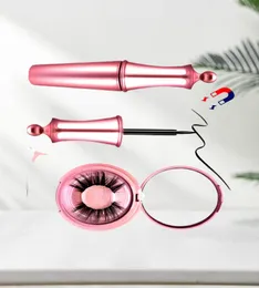 Nya magnetögonfransar Eyeliner Eyelash Curler Set Natural Long Magnetic False Eyelashes Pickezer Kit1906693