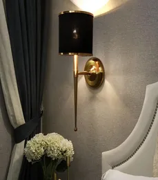 Modern Black Wall Sconce LED Lamp Lights Luxury Crystal Wall Light Fixtures Bedside Living Room LED Home Lighting Indoor Lights9517494