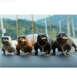 Bully Dog Car Decoration Simulation Ornament With Chain Car Car Decoração Decoração do Ornamento Auto Decoração de Casa Car5514048