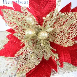 Decorative Flowers 1p Simulation Velvet For Christmas Party Decoration Flores Artificiales Home Pary Decor Mariage Artificial Flower Branch