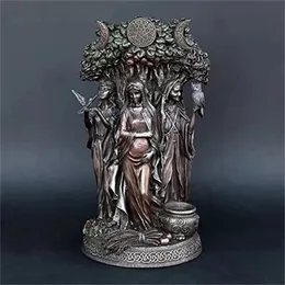 Goddess Sculpture Home Decor Ornament Miniatures Craft Resin Art Greek Goddess Statue Figurine Ancient Greek Religious Hecate 240409