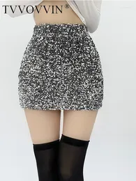 Spódnice celebrytka womengaga projekt internetowy błyszczące opakowanie biodra spódnica damska i modna pół ciała A-line krótki gboa